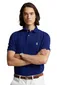 2 knoops Polo Ralph Lauren polo slim fit blauw effen katoen