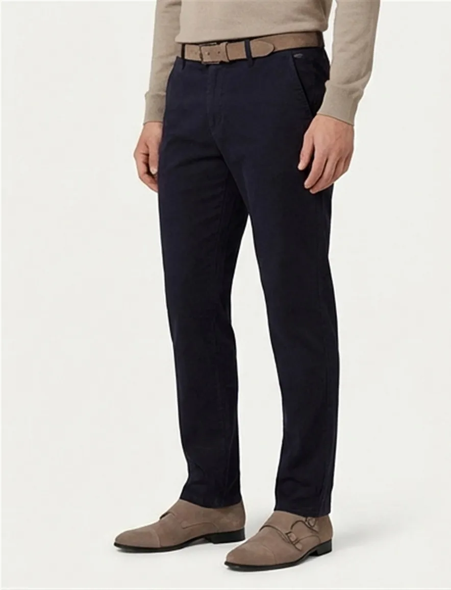 Eurex Pantalon broek effen blauw