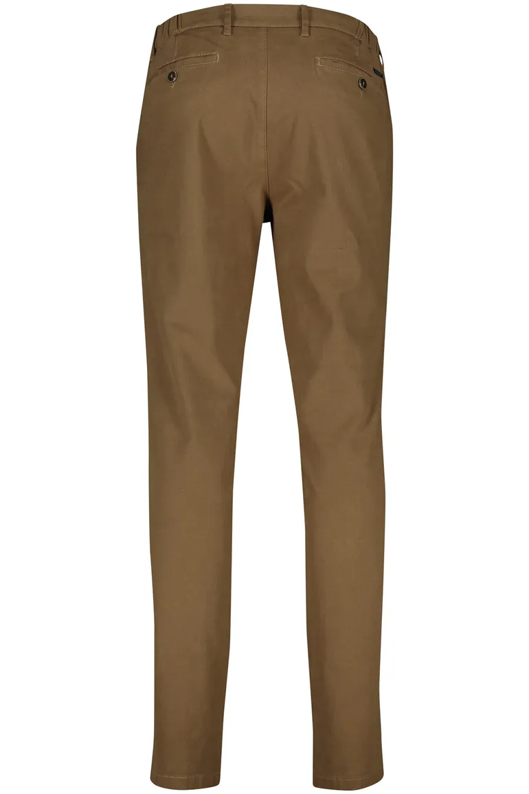 Eurex katoenen broek effen bruin