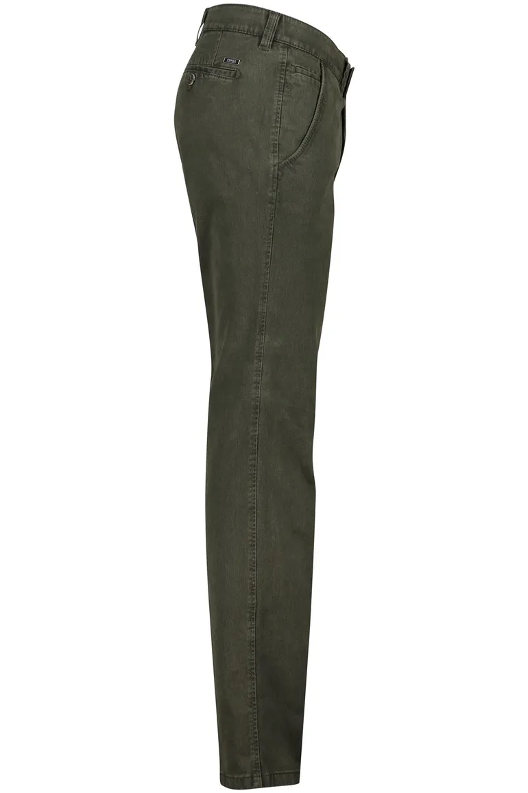 Eurex donkergroene chino Jim stretch