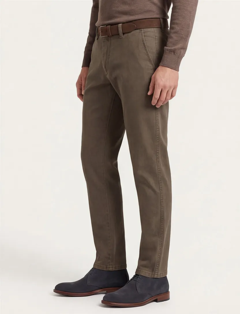 Bruine Eurex chino Jim stretch