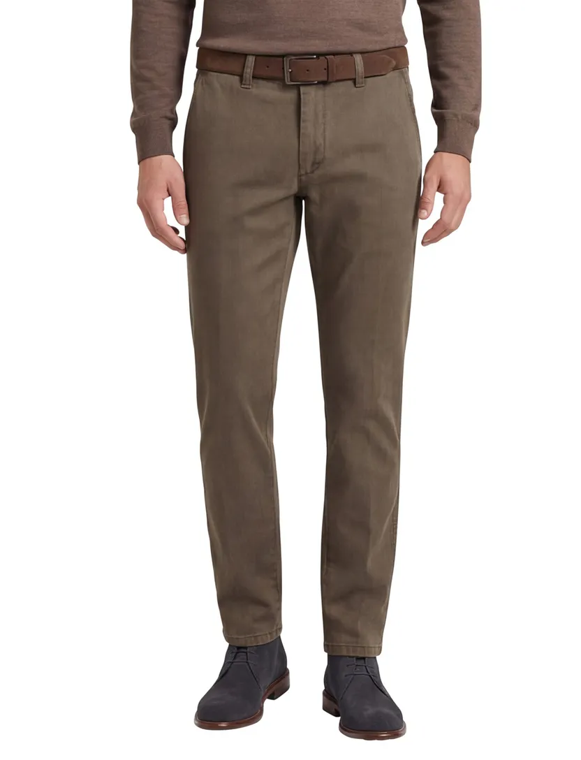 Bruine Eurex chino Jim stretch