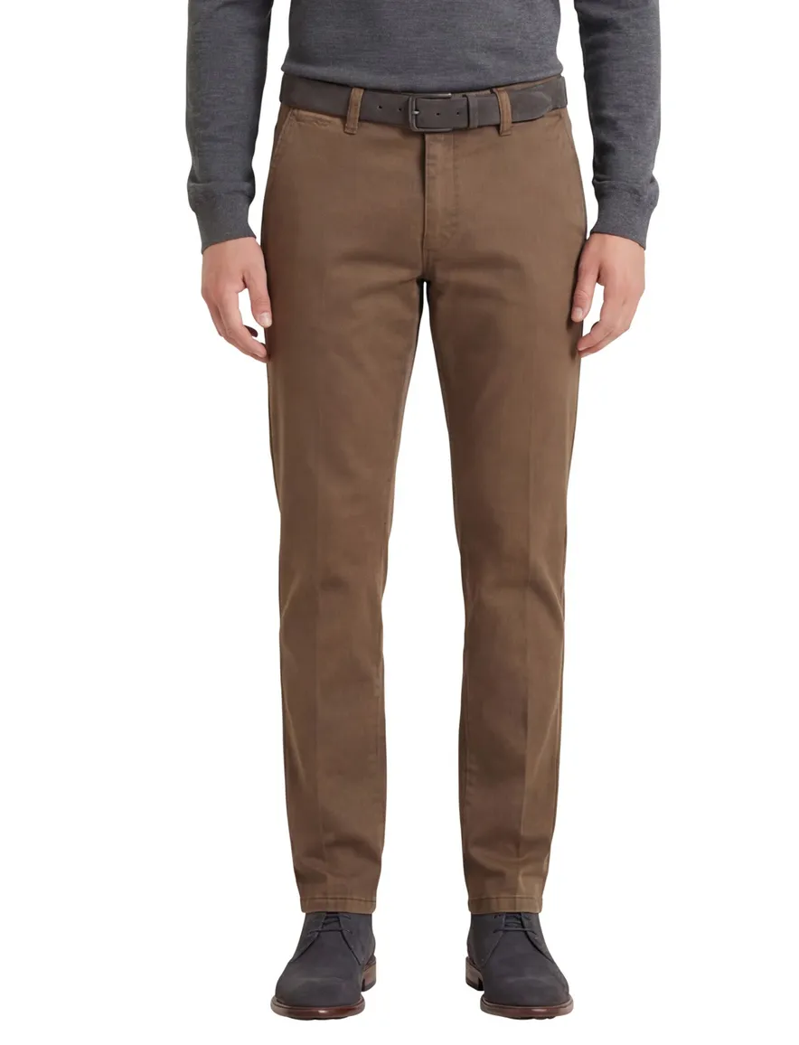 Bruine Eurex chino stretch Jim
