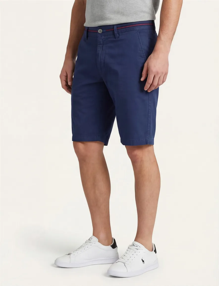 Portofino bermuda blauw rode streep