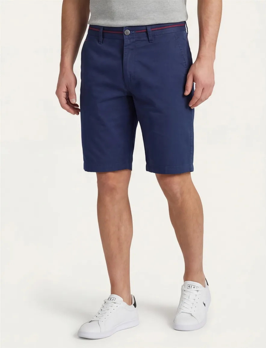 Portofino bermuda blauw rode streep