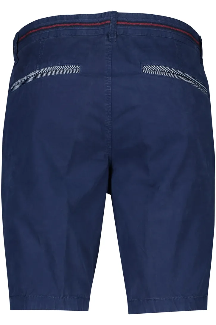 Portofino bermuda donkerblauw slim fit katoen