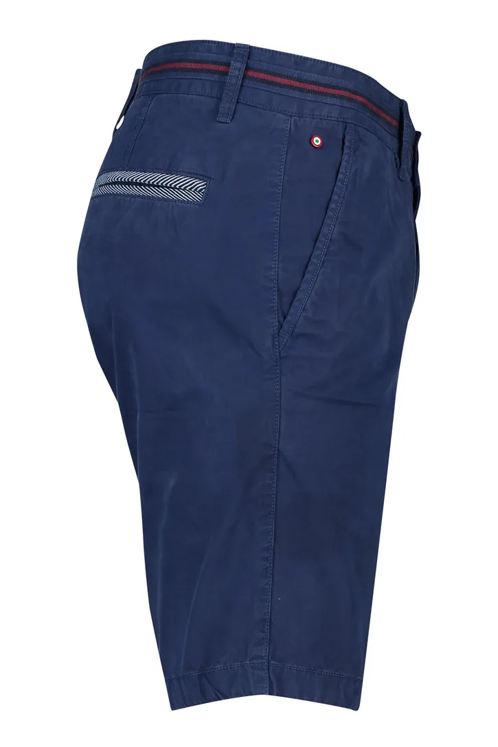 Portofino bermuda donkerblauw slim fit katoen