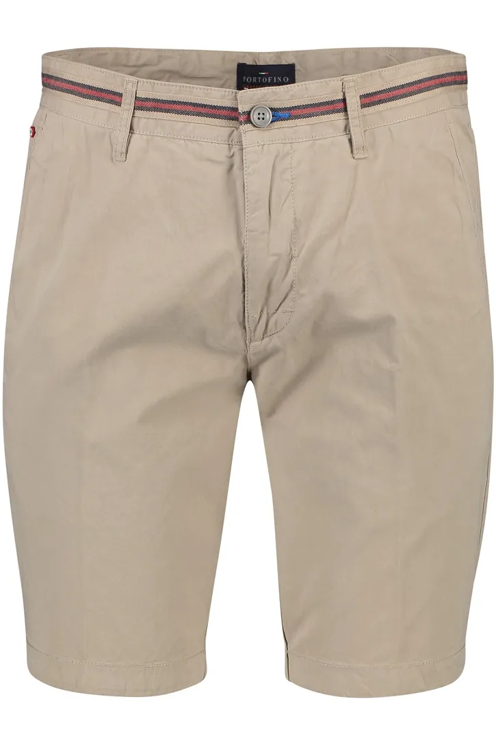 Portofino korte broek beige katoen bermuda slim fit