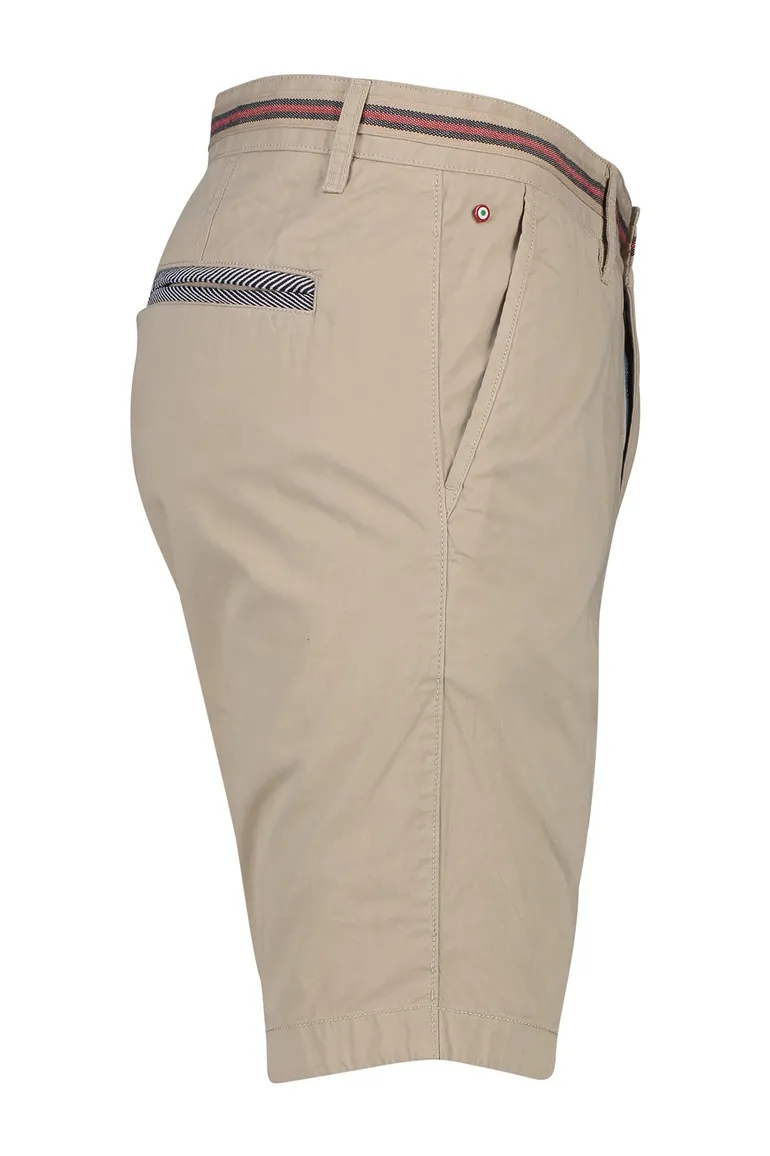 Portofino korte broek beige bermuda katoen slim fit