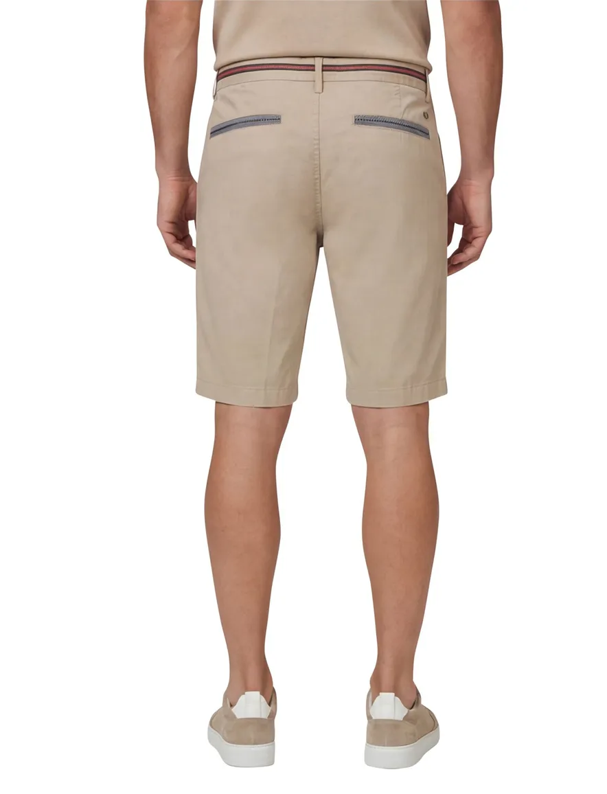 Portofino korte broek beige bermuda katoen slim fit