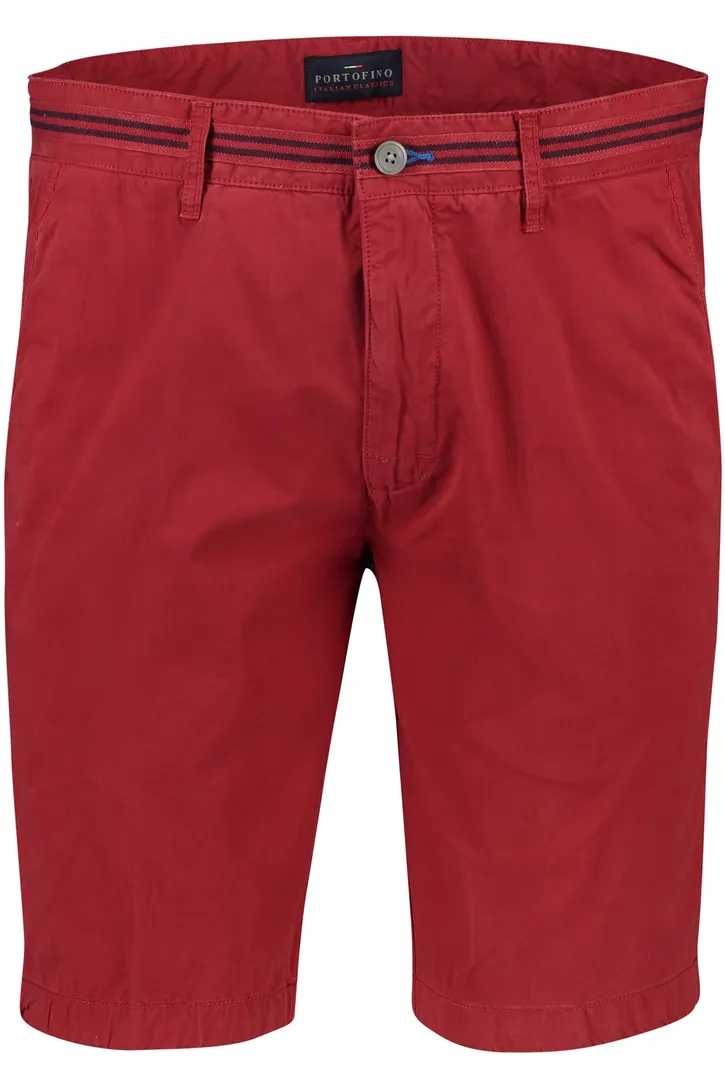 Portofino bermuda rood Amalfi katoen slim fit