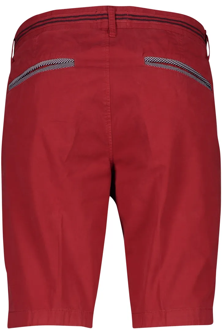 Portofino bermuda rood Amalfi katoen slim fit
