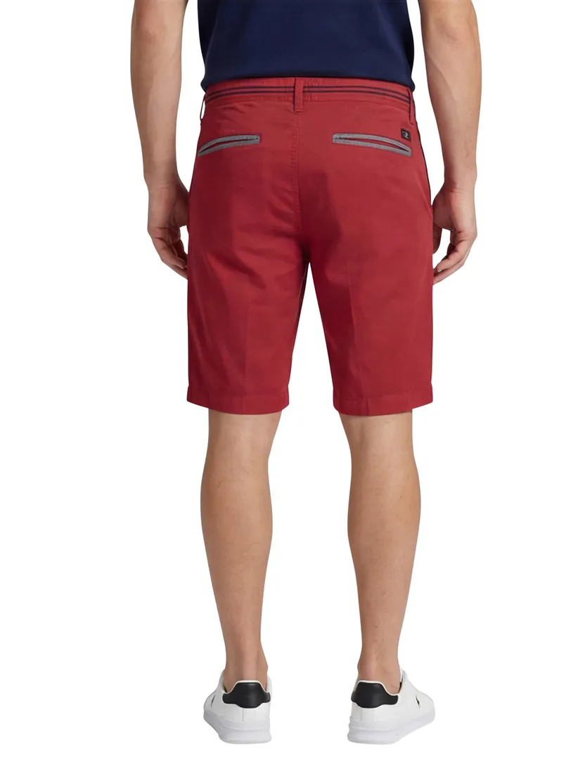 Portofino bermuda rood Amalfi katoen slim fit