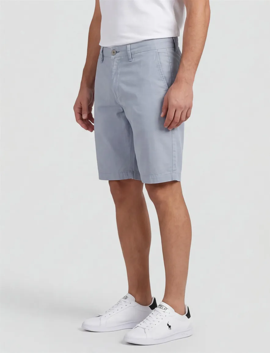 Portofino bermuda lichtblauw slim fit katoen Koke Como