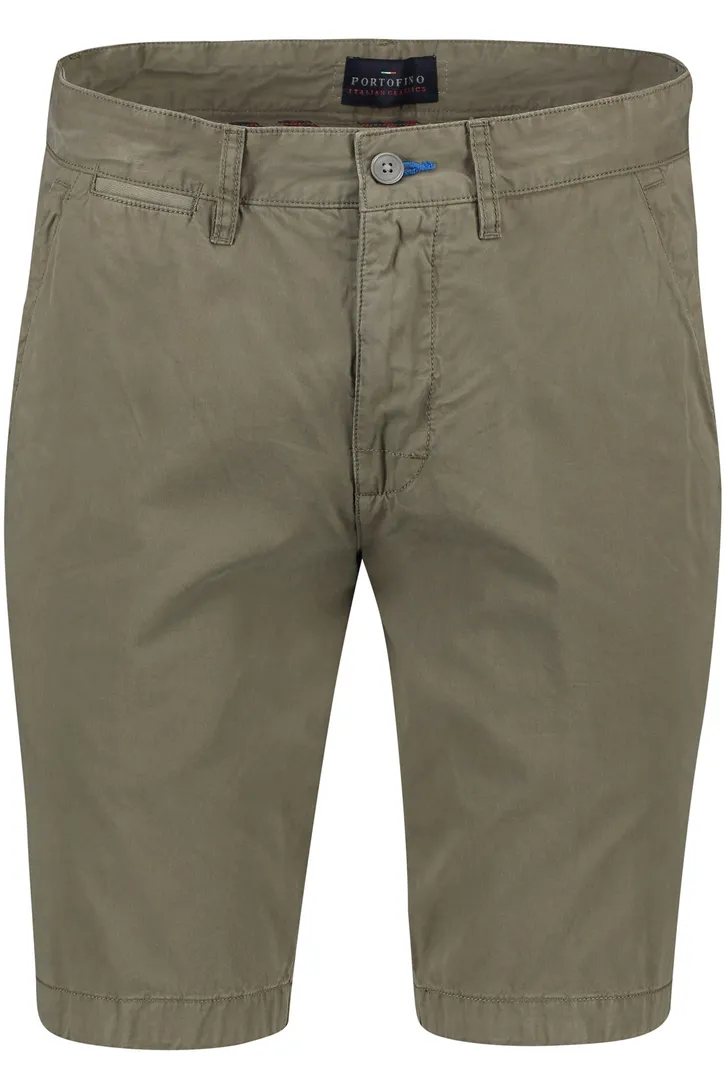 Portofino katoenen bermuda Koke Como slim fit khaki