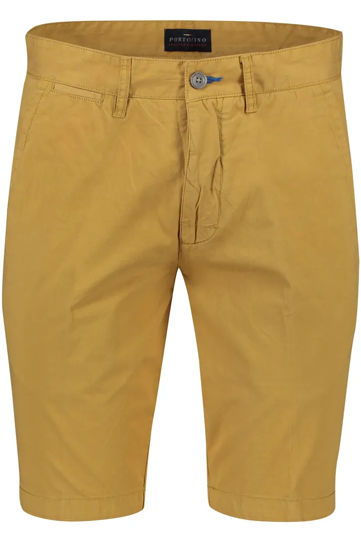 Portofino bermuda katoen okergeel slim fit Koke Como