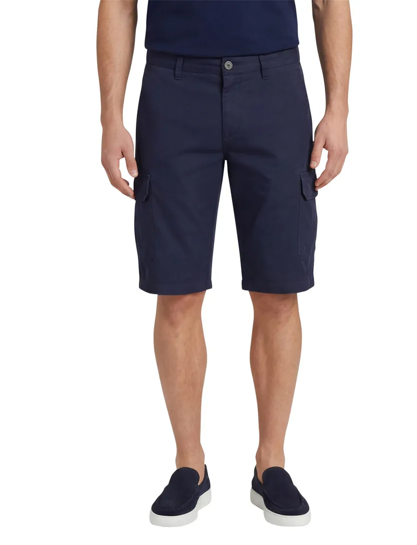 Portofino bermuda navy slim fit Mane Latina katoen