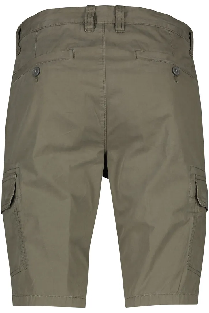Portofino Mane Latina katoenen bermuda slim fit donkergroen