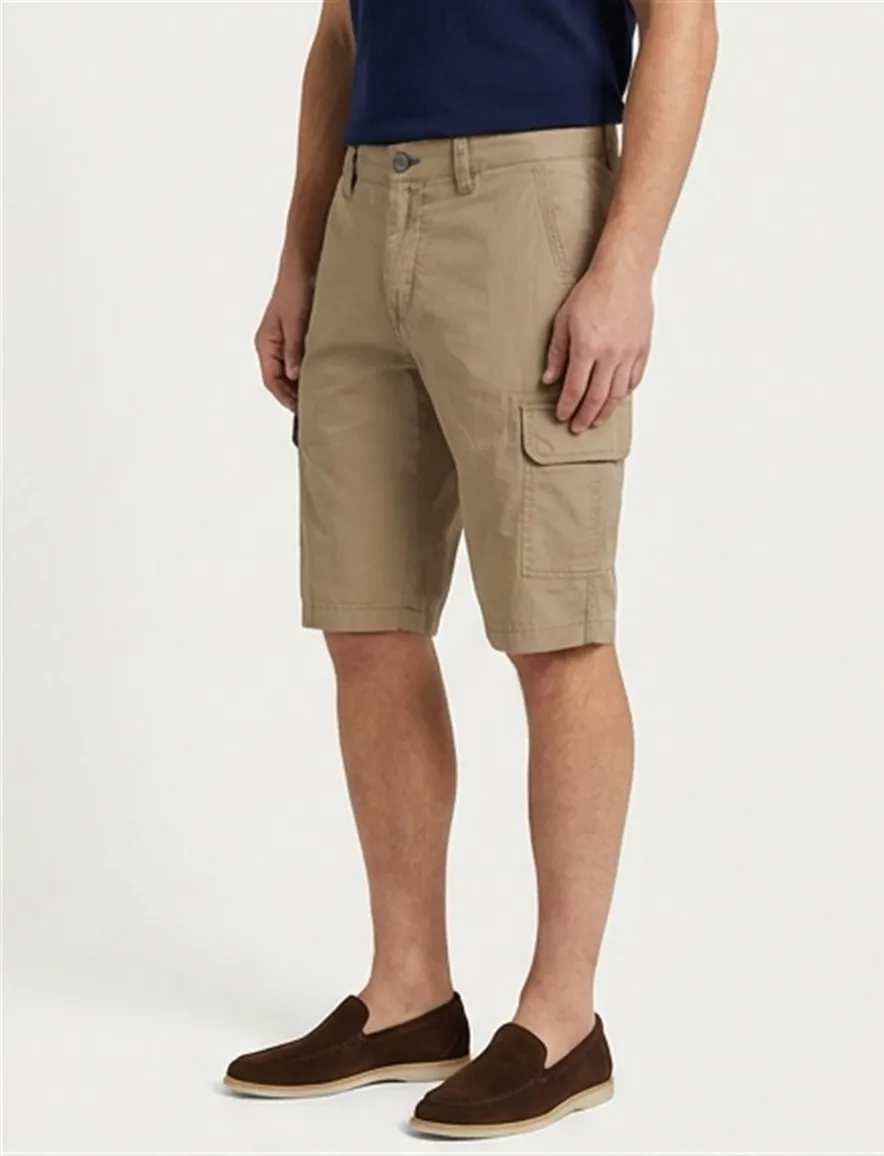 Katoenen Portofino bruine bermuda slim fit Mane Latina
