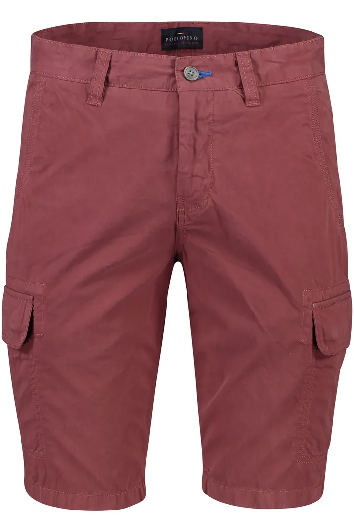 Portofino bermuda rood Mane Latina katoen slim fit