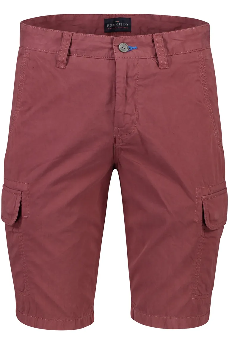 Portofino Mane Latina rode bermuda katoen slim fit