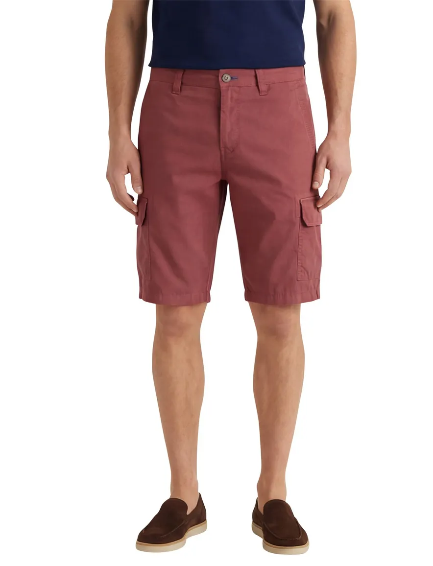 Portofino Mane Latina rode bermuda katoen slim fit