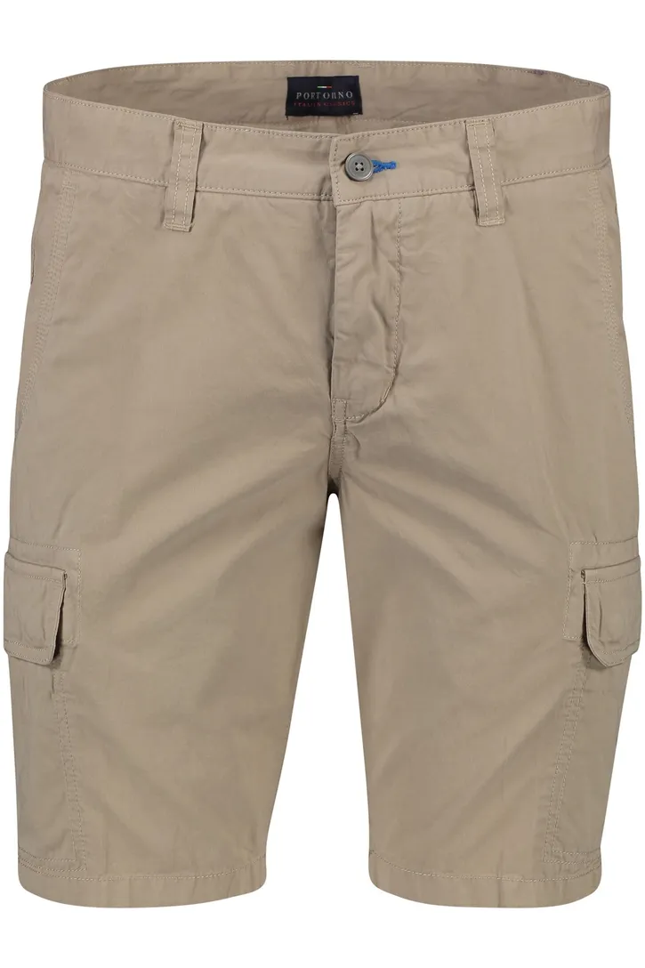 Katoenen Portofino bermuda lichtbruin slim fit Mane Latina