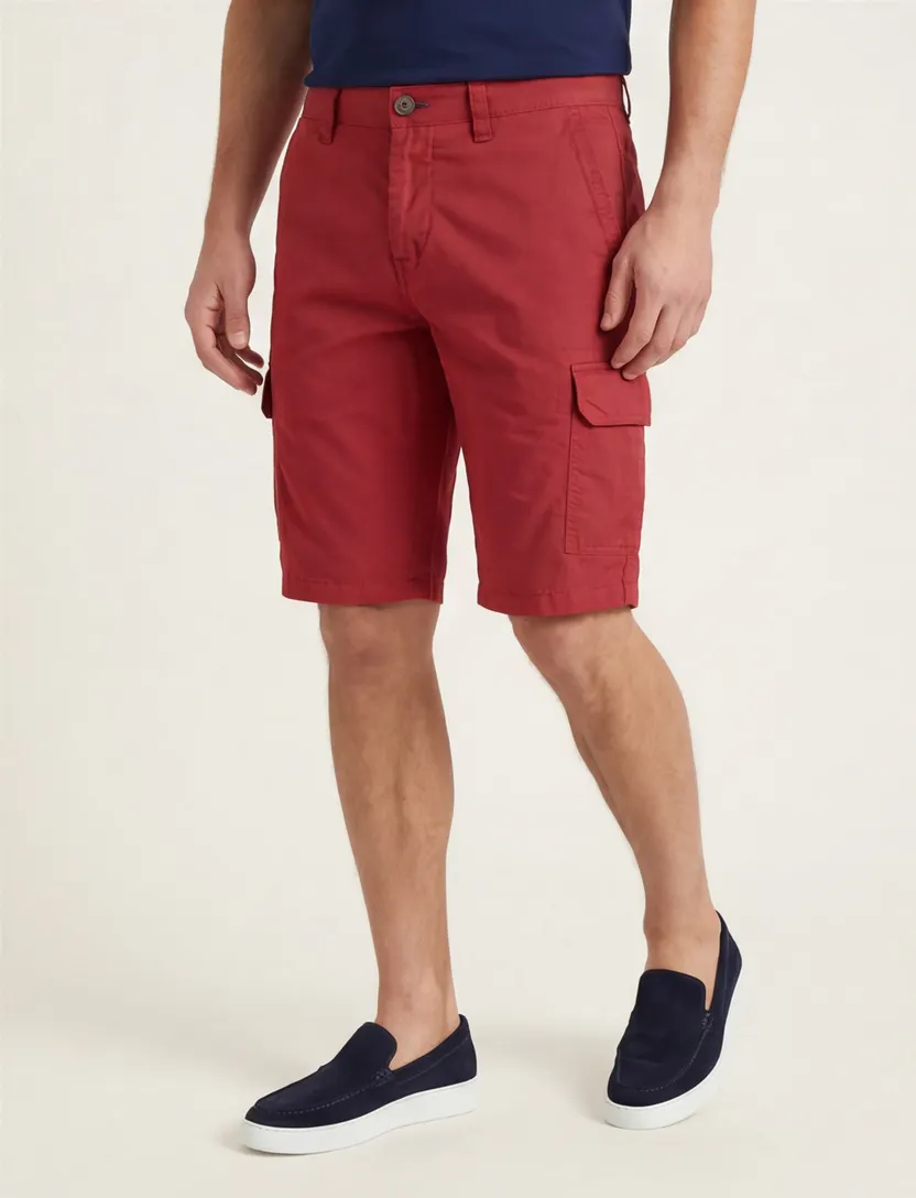Portofino bermuda katoen rood Mane Latina slim fit