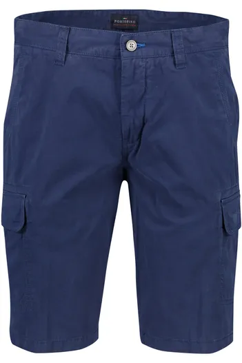 Portofino Portofino korte broek effen donkerblauw katoen
