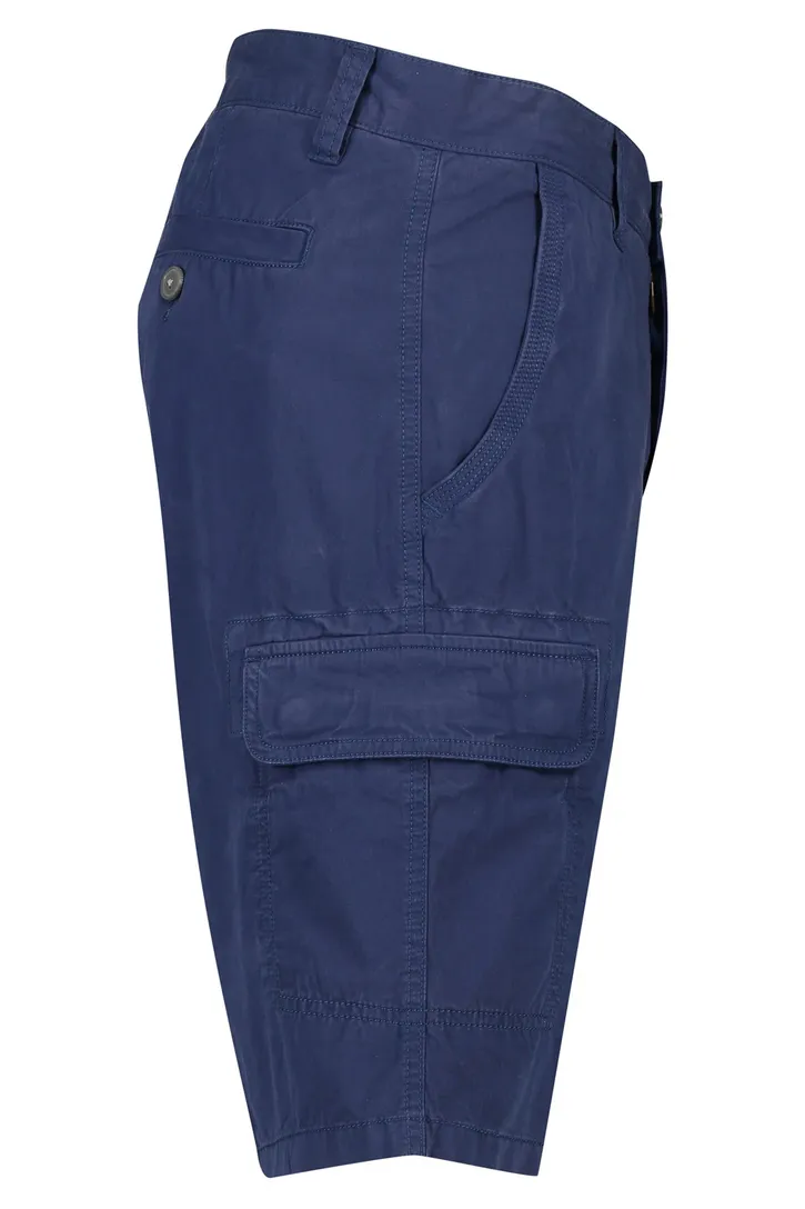 katoenen Portofino korte broek effen donkerblauw