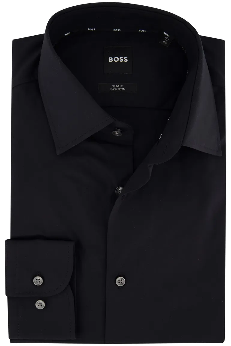 Hugo Boss Black overhemd zwart effen