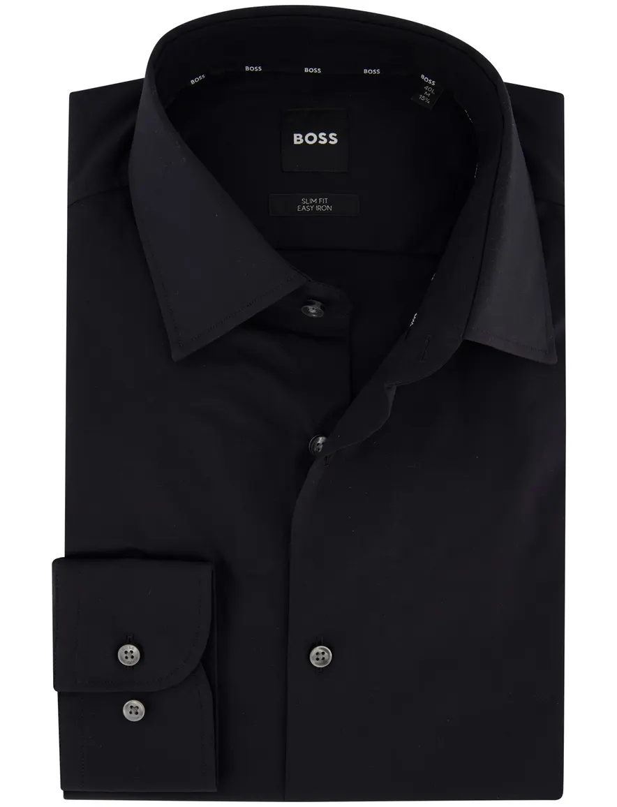 Hugo Boss Black overhemd zwart effen