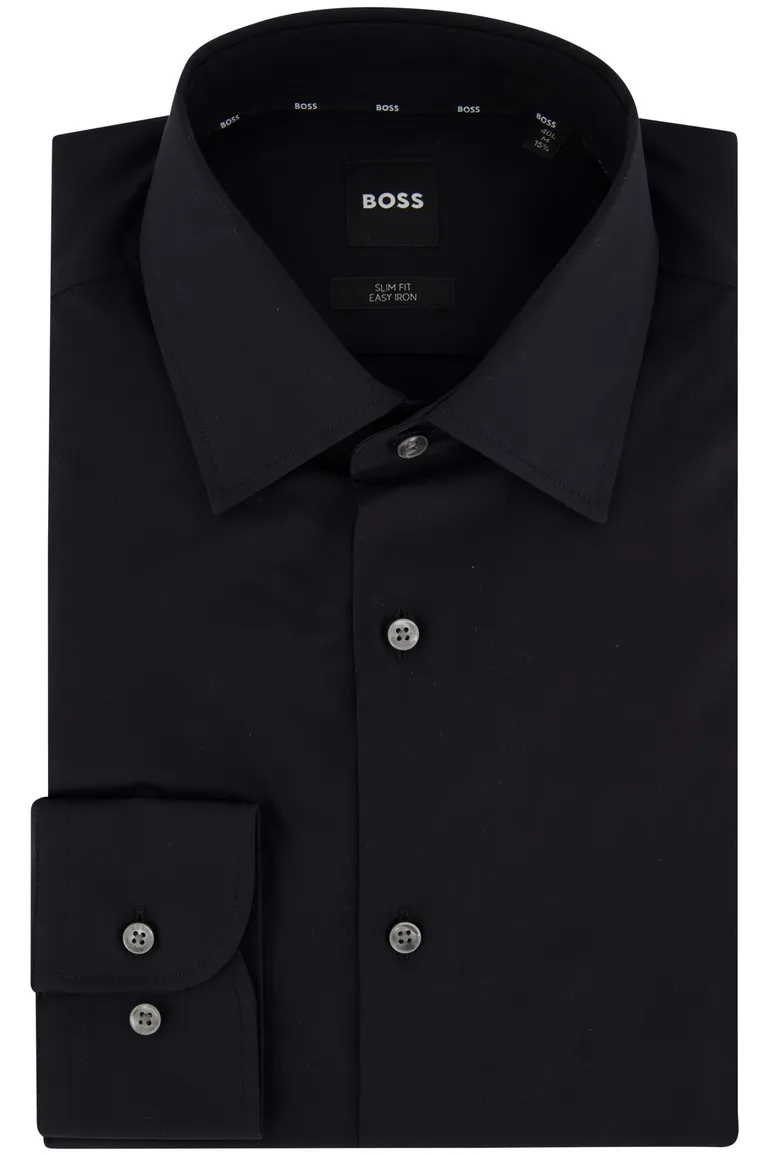 Hugo Boss Black overhemd zwart effen