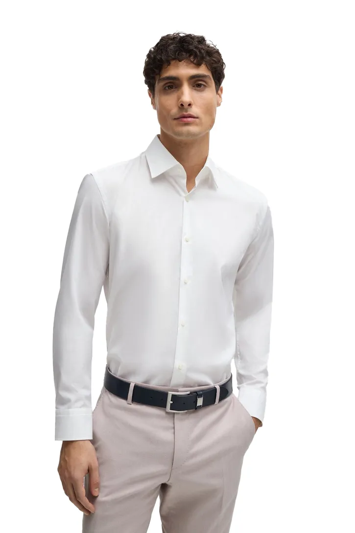 business overhemd Hugo Boss Black wit