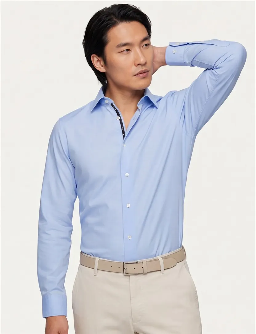 Hugo Boss overhemd Lichtblauw H-HANK slim fit
