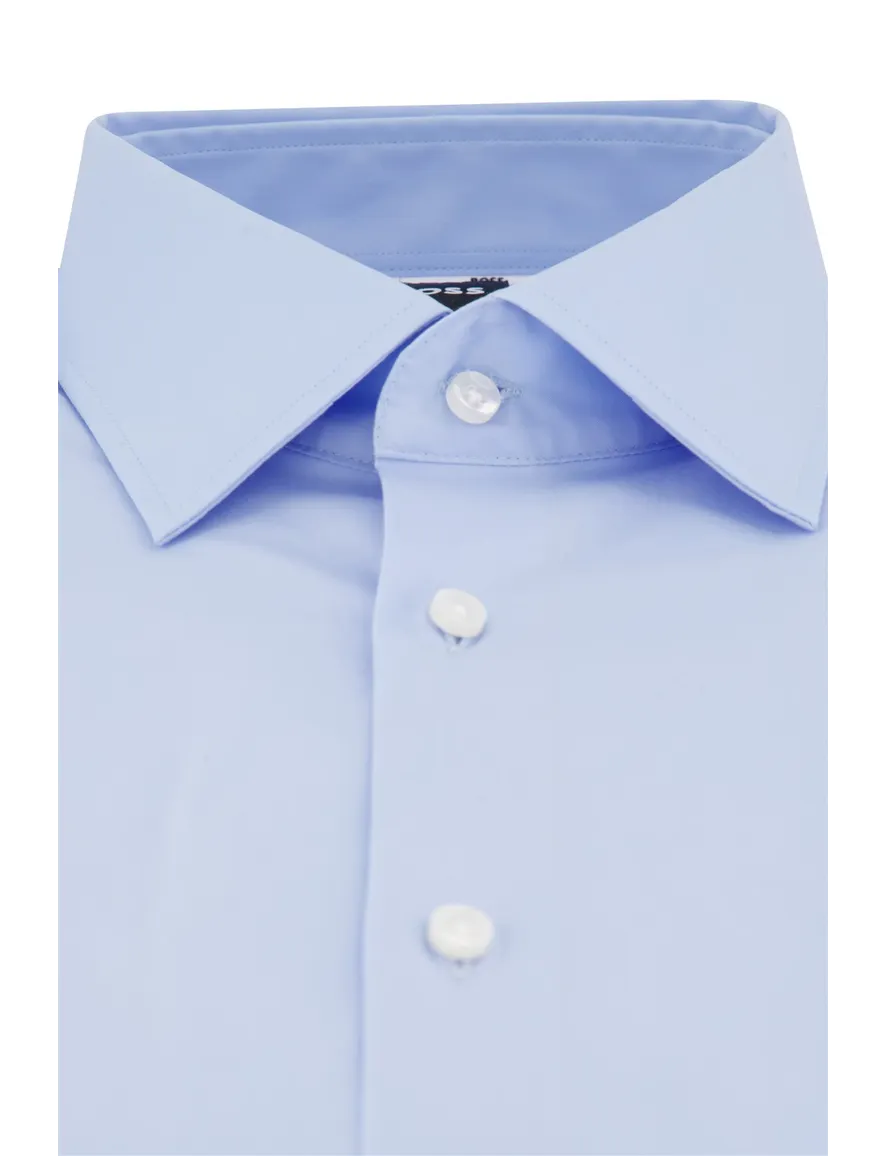 Lichtblauw Hugo Boss overhemd H-HANK slim fit