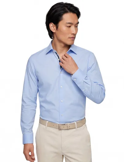 Hugo Boss Hugo Boss overhemd Lichtblauw H-HANK slim fit