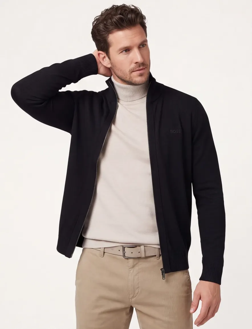 BOSS Orange vest Avac zwart