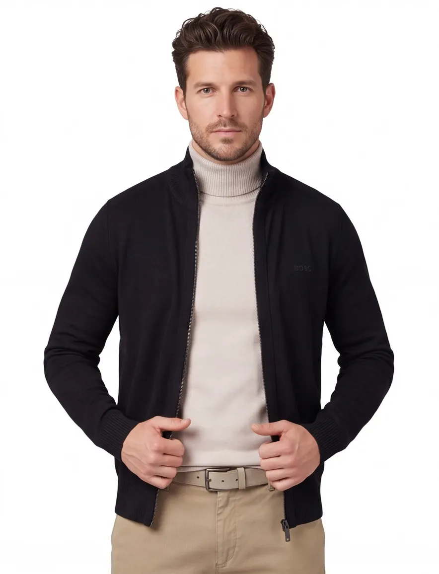 BOSS Orange vest Avac zwart