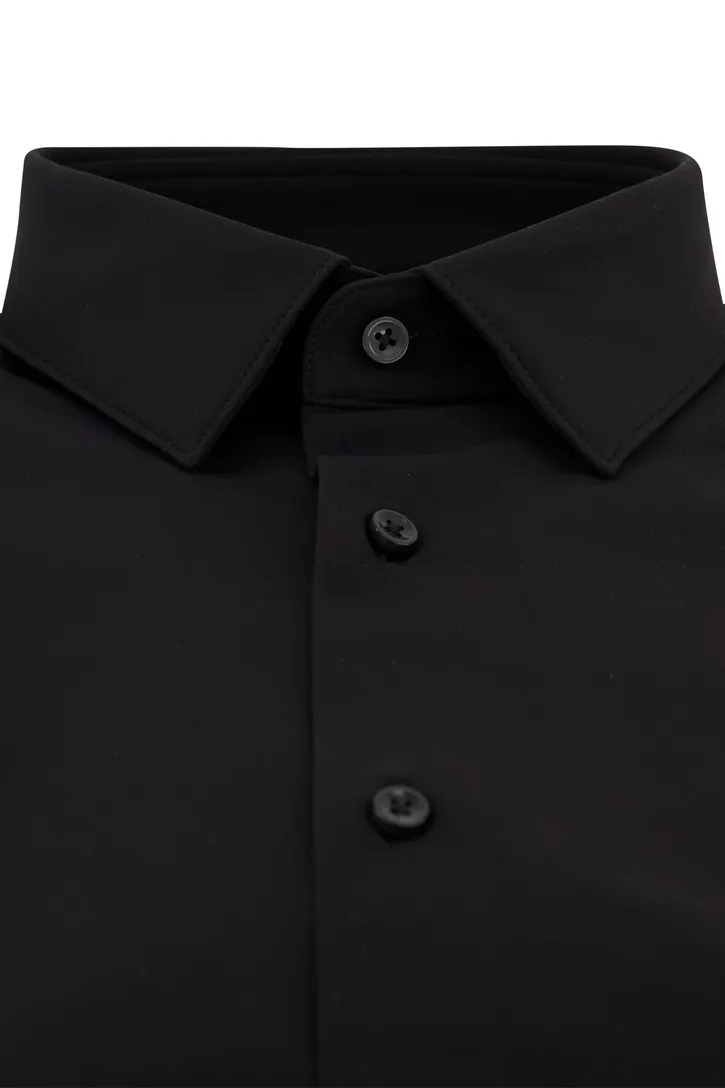 Hugo Boss overhemd slim fit zwart effen business