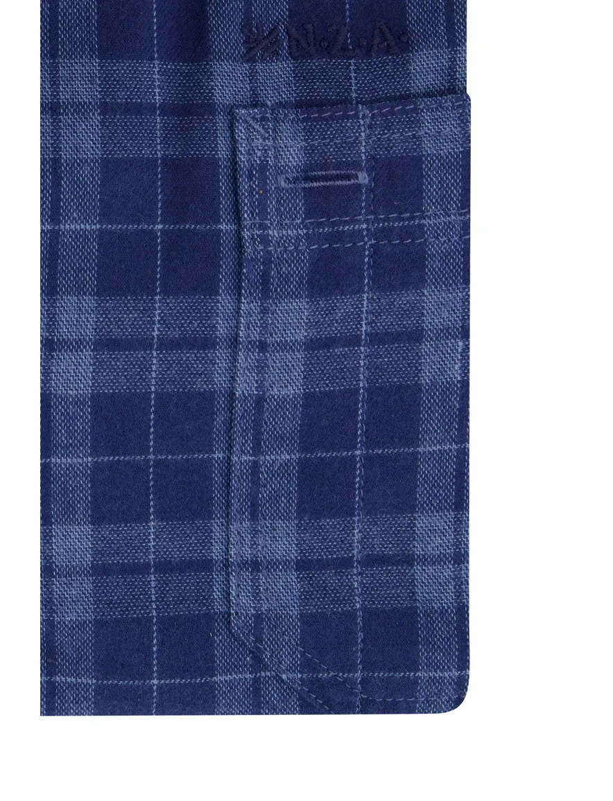 NZA overhemd blauw Calder