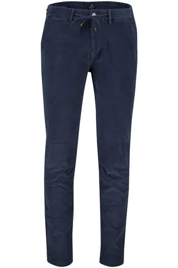 New Zealand New Zealand chino donkerblauw effen katoen Napier Cord