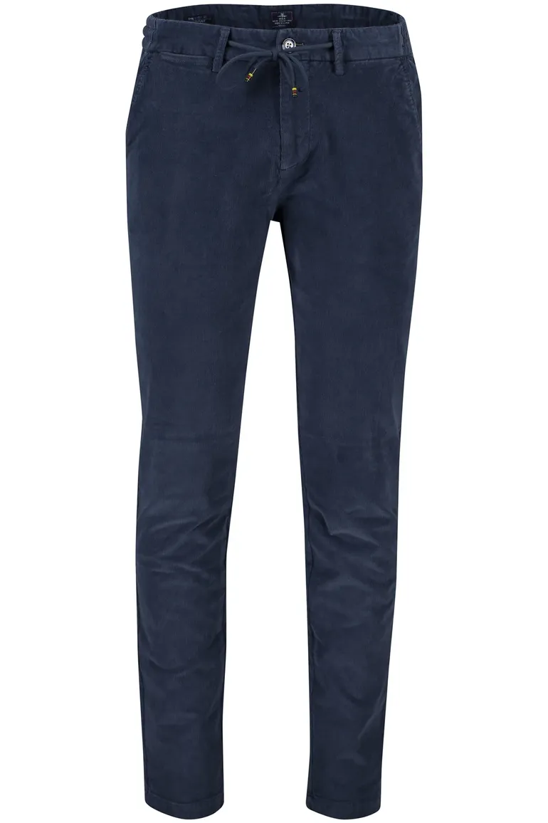New Zealand chino donkerblauw effen katoen Napier Cord