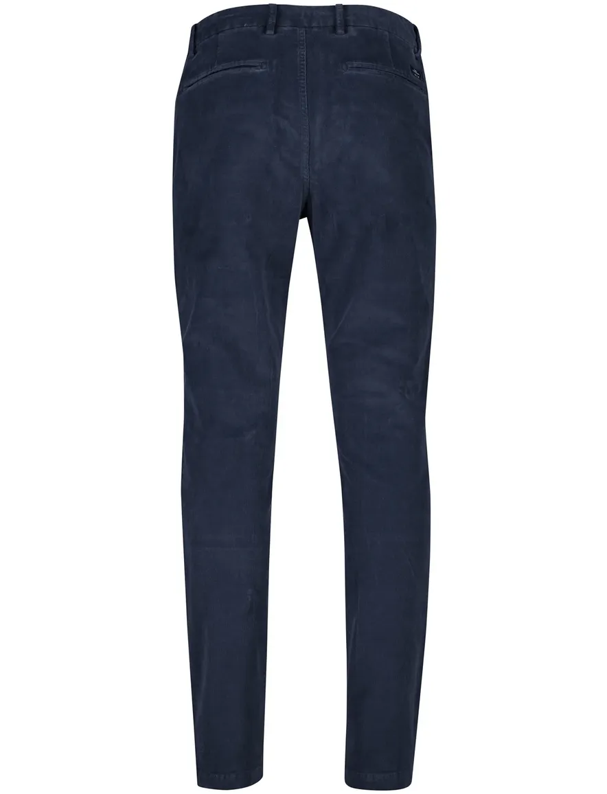 New Zealand chino donkerblauw effen katoen Napier Cord