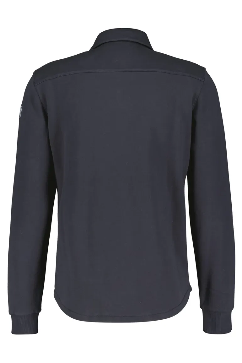 Overshirt New Zealand Otakou donkerblauw effen katoen