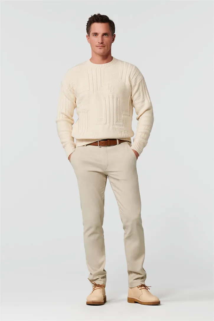 chino Meyer katoenen broek Bonn wit