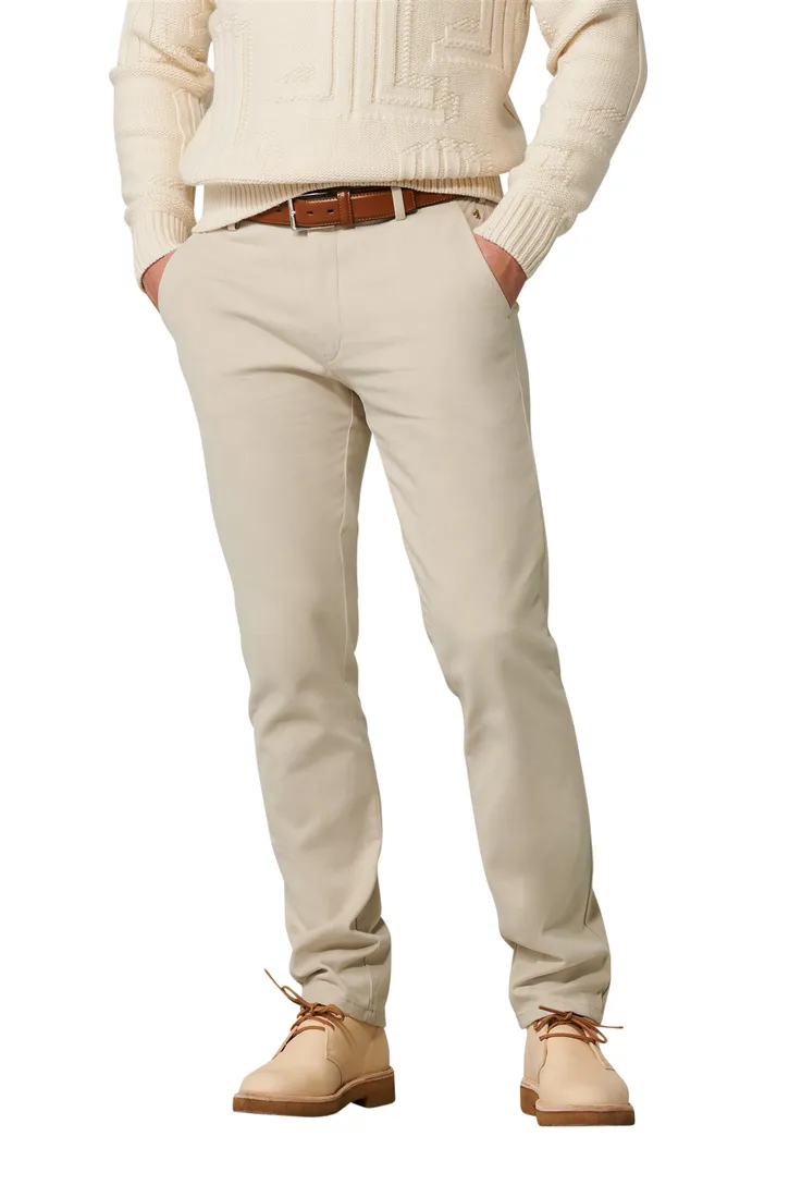 chino Meyer katoenen broek Bonn wit