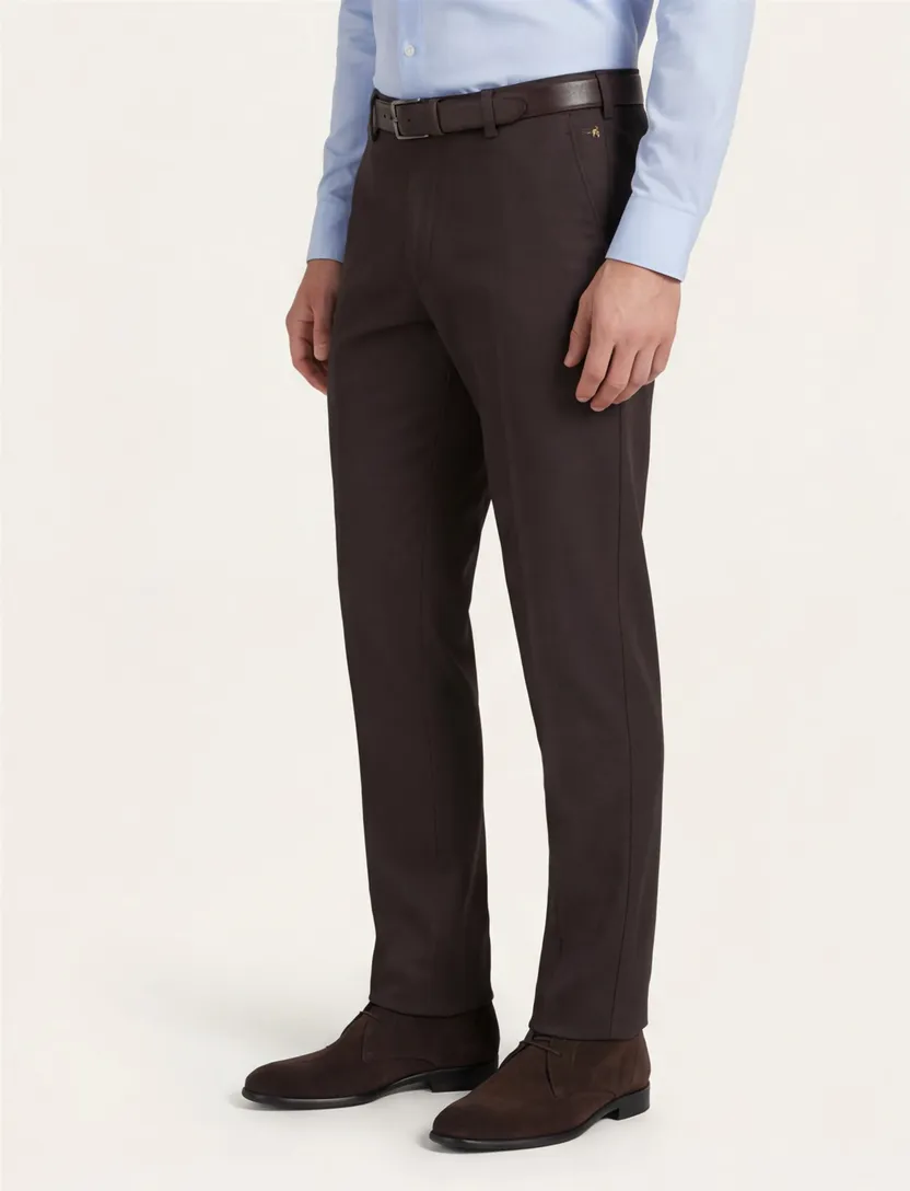katoenen broek Meyer Bonn bruin
