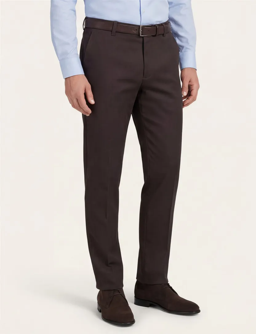katoenen broek Meyer Bonn bruin