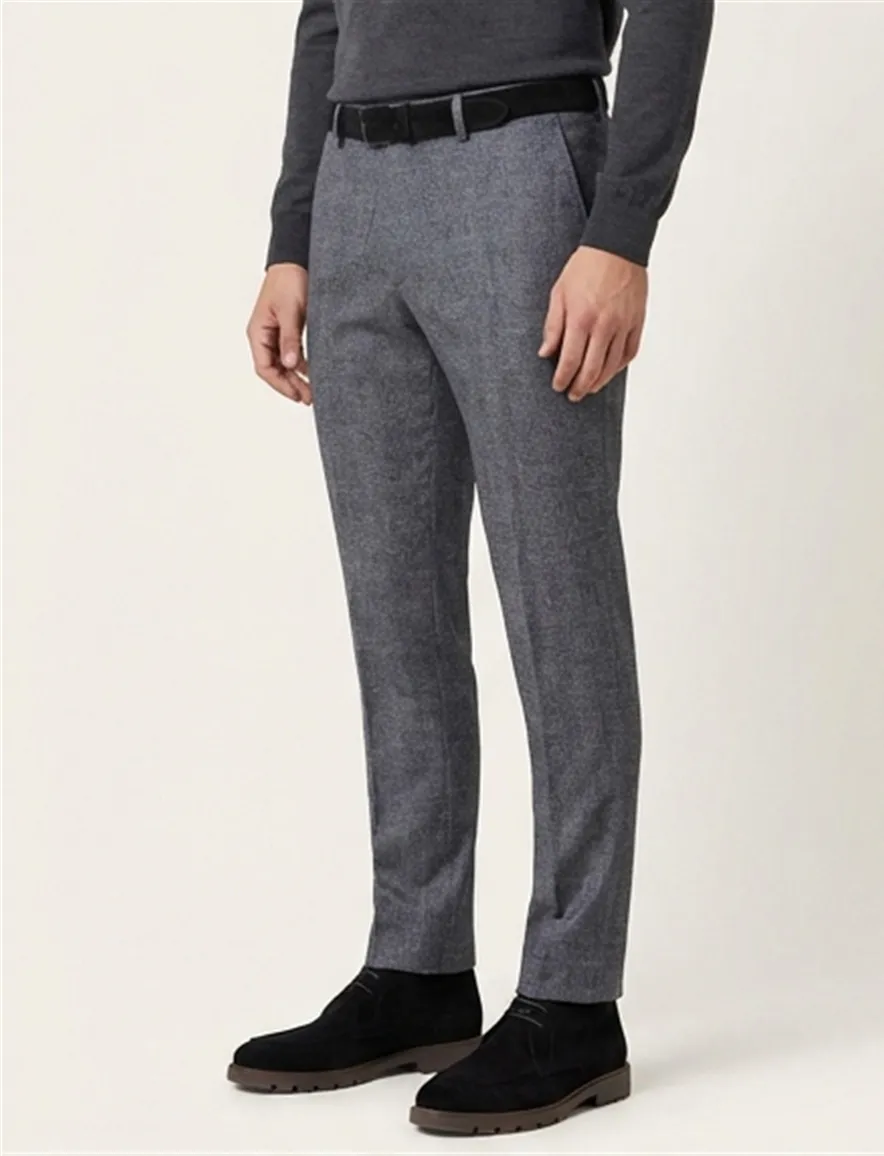 Meyer pantalon wol blauw